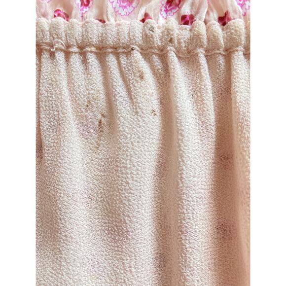 Ulla Johnson Clement Rose Silk Bow Shoulder Tie Off Shoulder Boho Blouse Size 4 - Picture 8 of 9